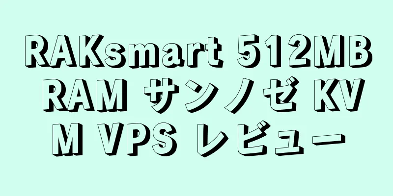 RAKsmart 512MB RAM サンノゼ KVM VPS レビュー