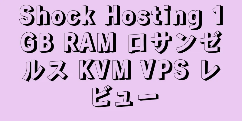 Shock Hosting 1GB RAM ロサンゼルス KVM VPS レビュー