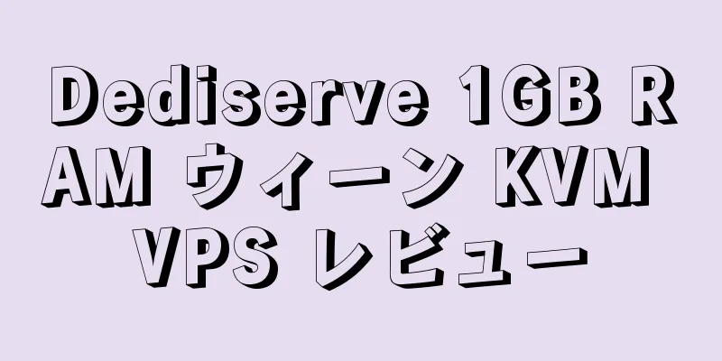 Dediserve 1GB RAM ウィーン KVM VPS レビュー