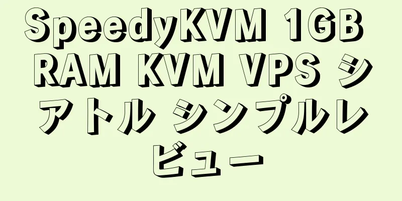 SpeedyKVM 1GB RAM KVM VPS シアトル シンプルレビュー