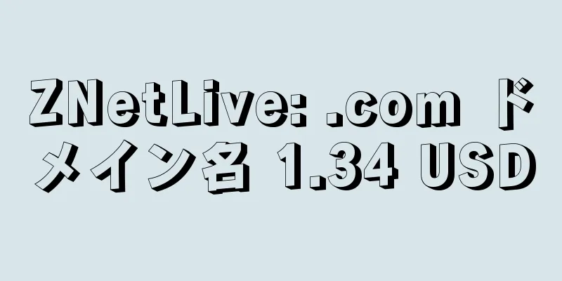 ZNetLive: .com ドメイン名 1.34 USD