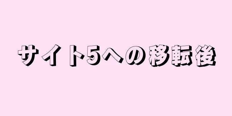 サイト5への移転後