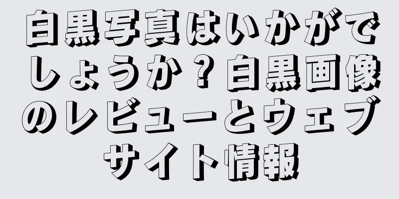 白黒写真はいかがでしょうか？白黒画像のレビューとウェブサイト情報