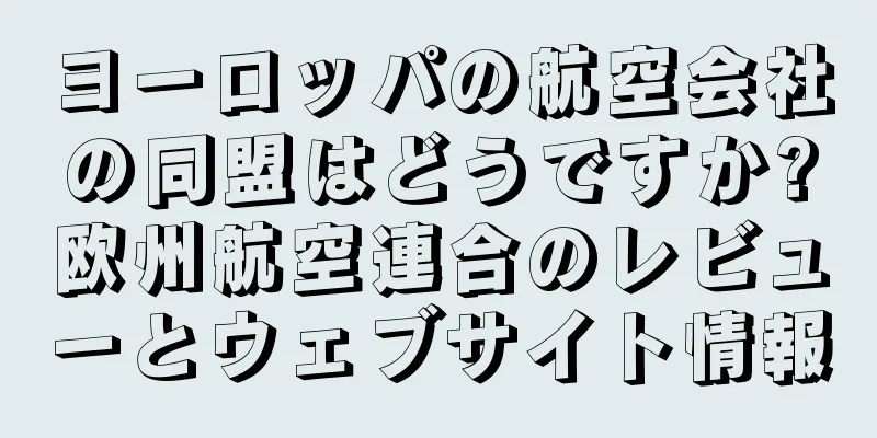 ヨーロッパの航空会社の同盟はどうですか?欧州航空連合のレビューとウェブサイト情報