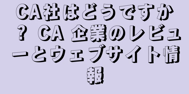 CA社はどうですか？ CA 企業のレビューとウェブサイト情報