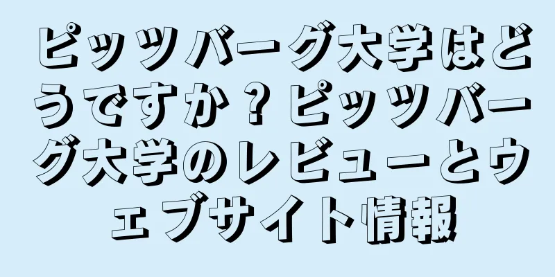 ピッツバーグ大学はどうですか？ピッツバーグ大学のレビューとウェブサイト情報