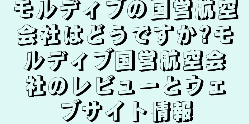 モルディブの国営航空会社はどうですか?モルディブ国営航空会社のレビューとウェブサイト情報
