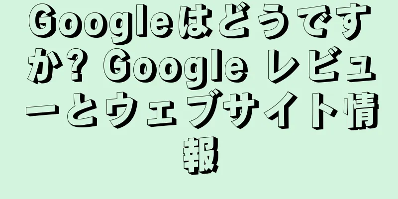 Googleはどうですか? Google レビューとウェブサイト情報