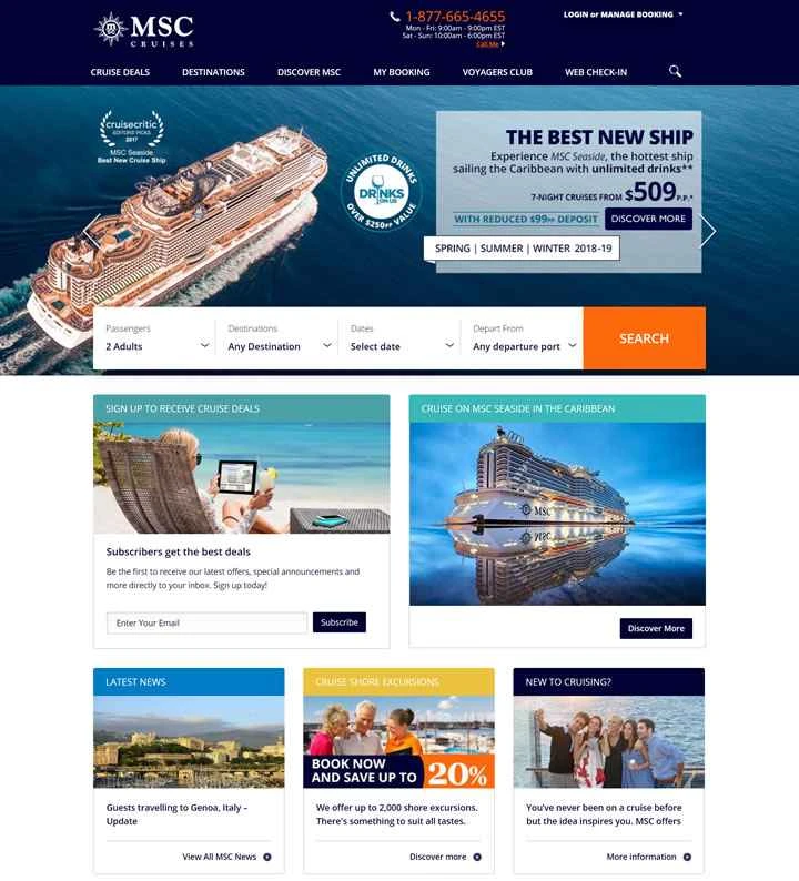 MSCクルーズ公式サイト：カリブ海、地中海、そして世界各地での休暇