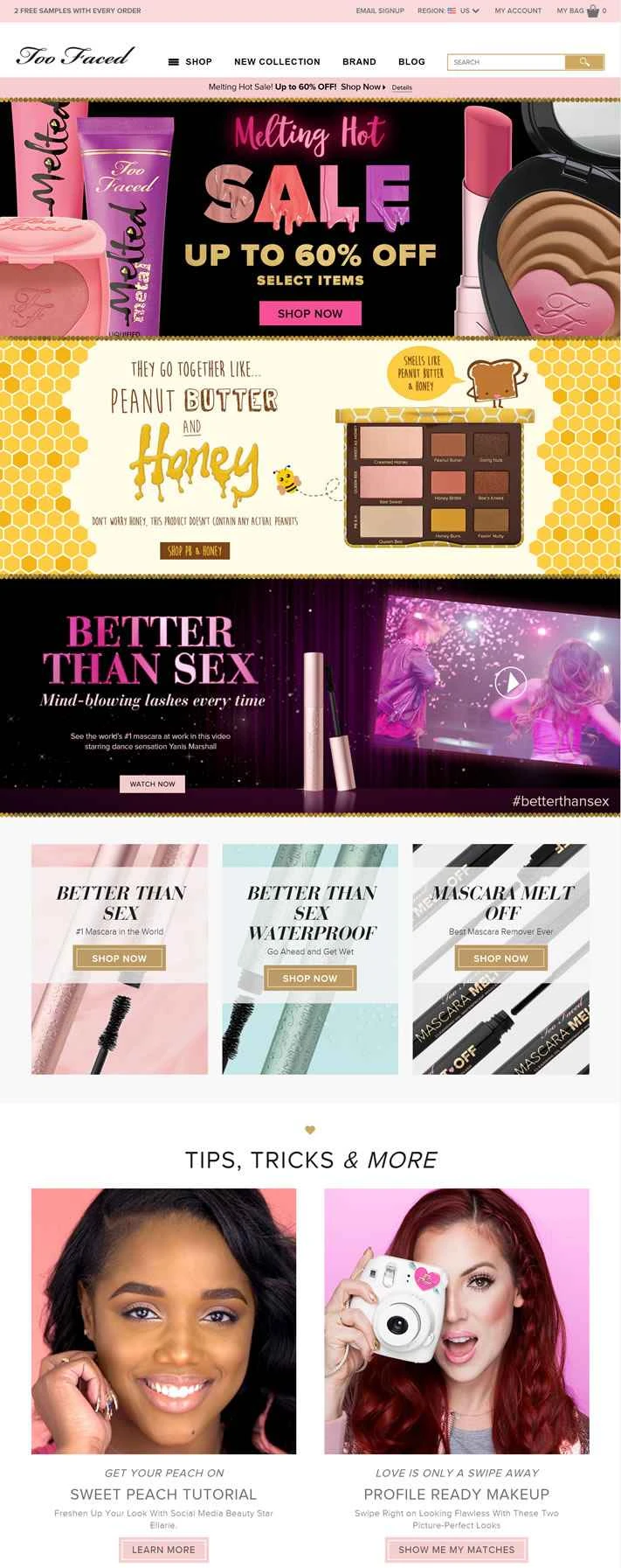 Too Faced公式サイト：アメリカの有名化粧品ブランド