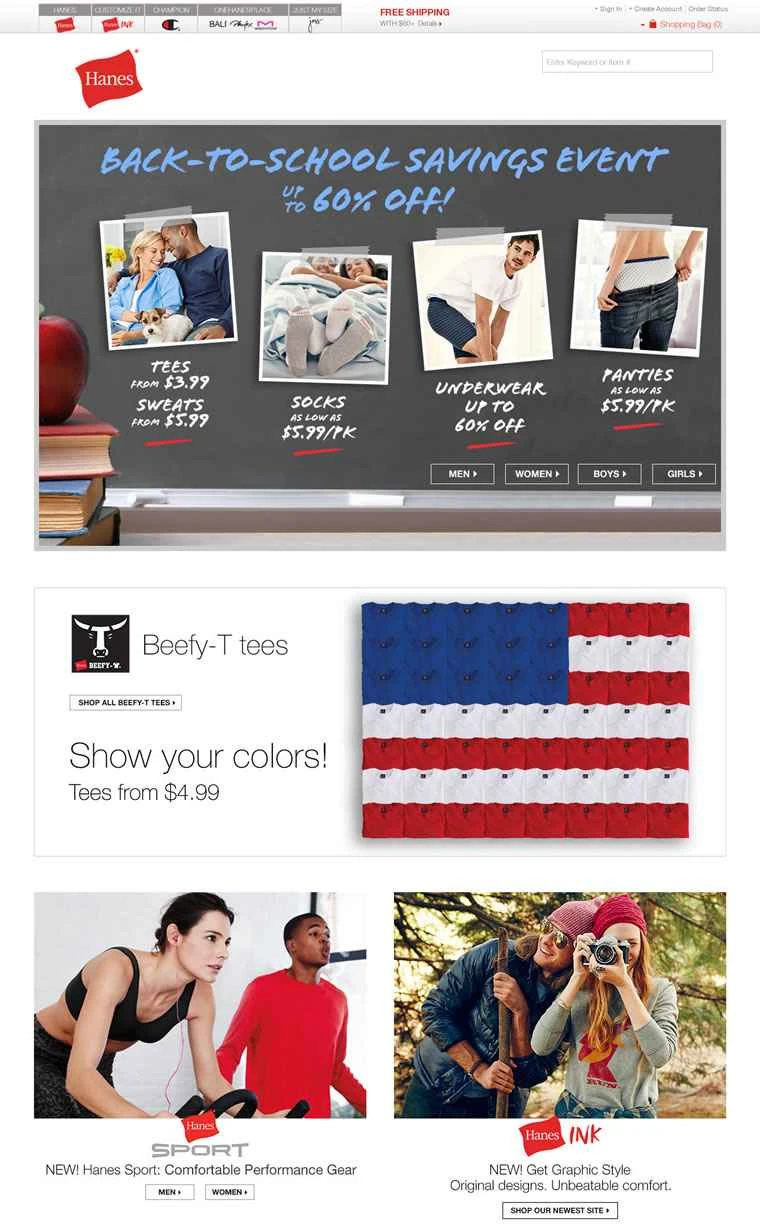 ヘインズ公式サイト：アメリカNo.1ランジェリーブランド