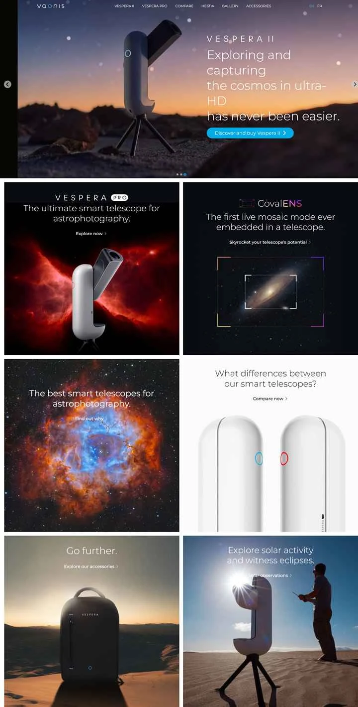 最も革新的なスマート望遠鏡：Vaonis