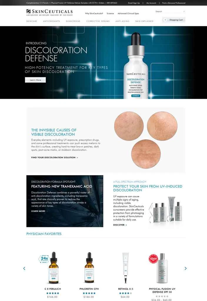 スキンシューティカルズ公式サイト：アメリカのコスメシューティカルブランド