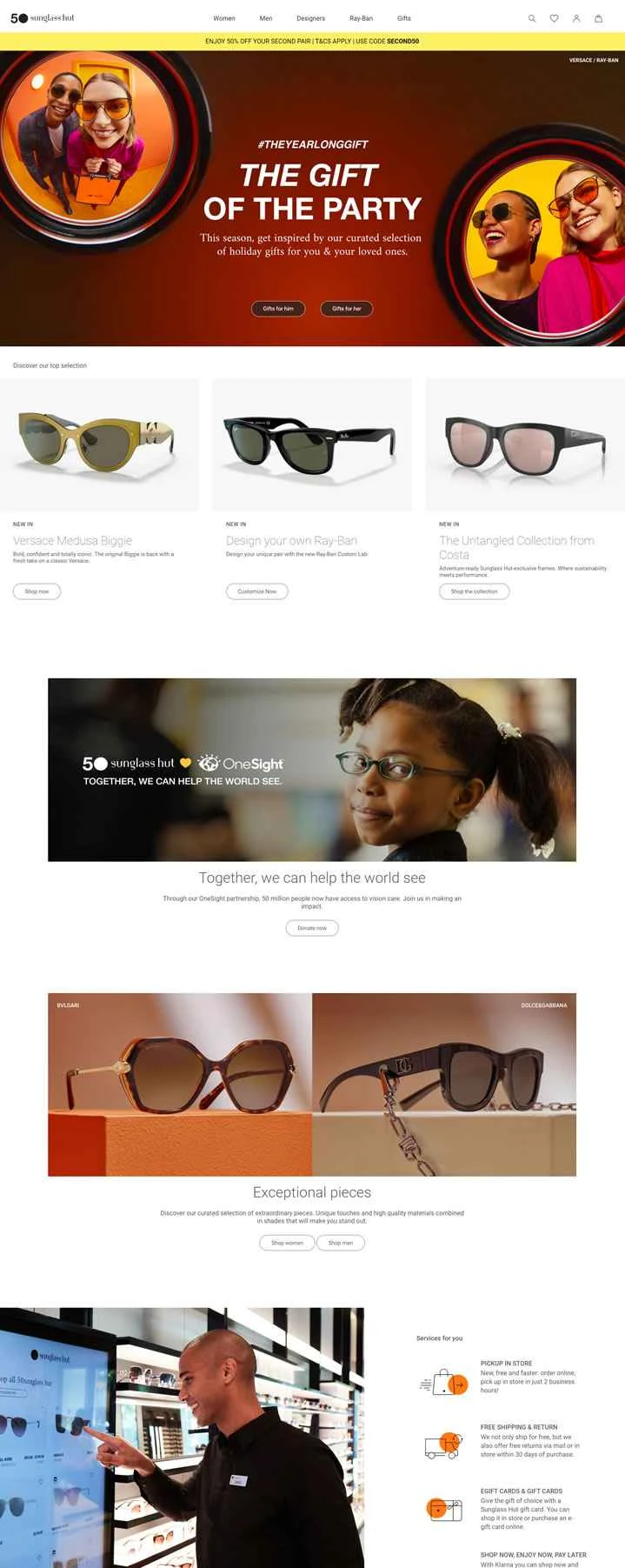 サングラスハットUKオンラインストア：メンズ・レディース用サングラス