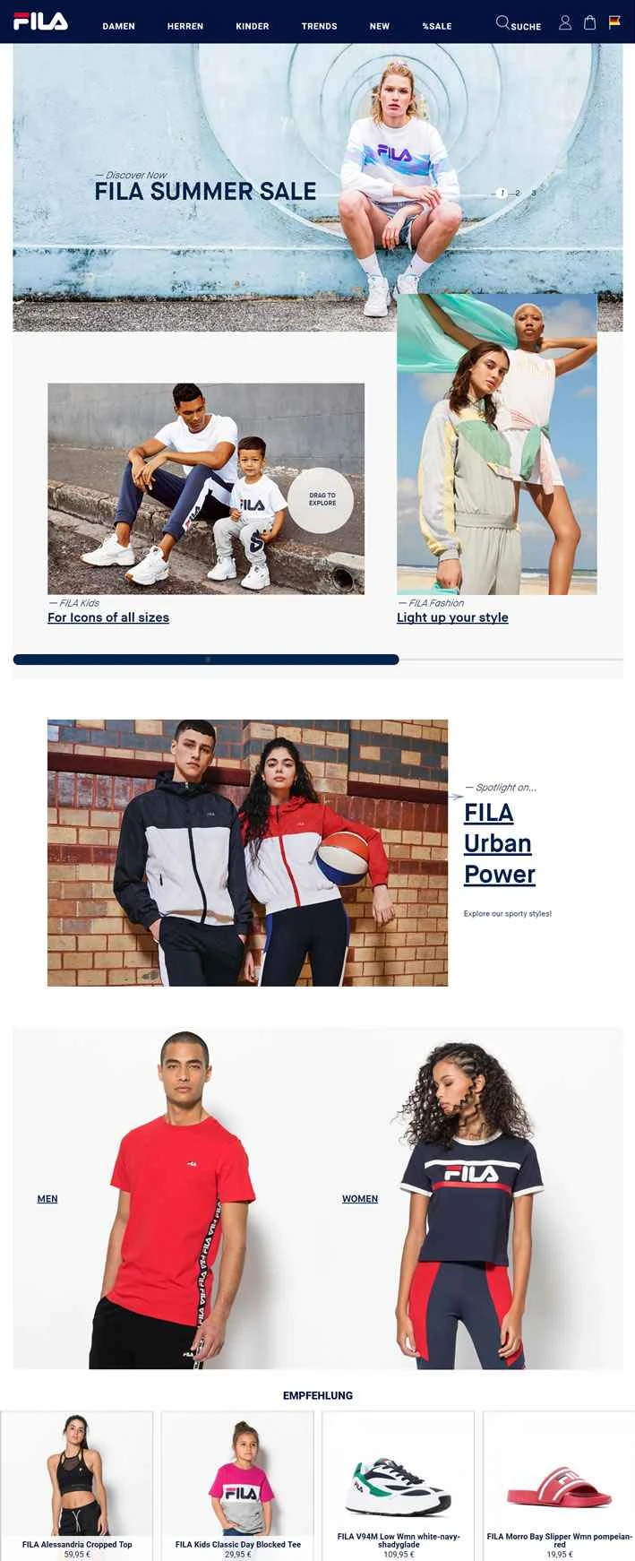 FILAドイツ公式サイト：イタリアのスポーツウェアとストリートウェアブランド