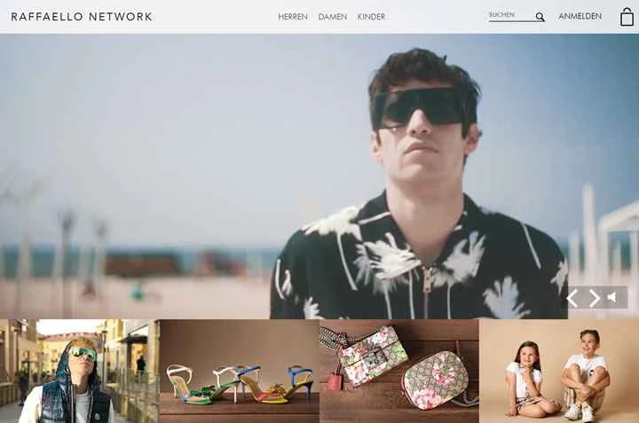 ラファエロネットワーク（ドイツ）：イタリアのラファエロファッションショッピングウェブサイト