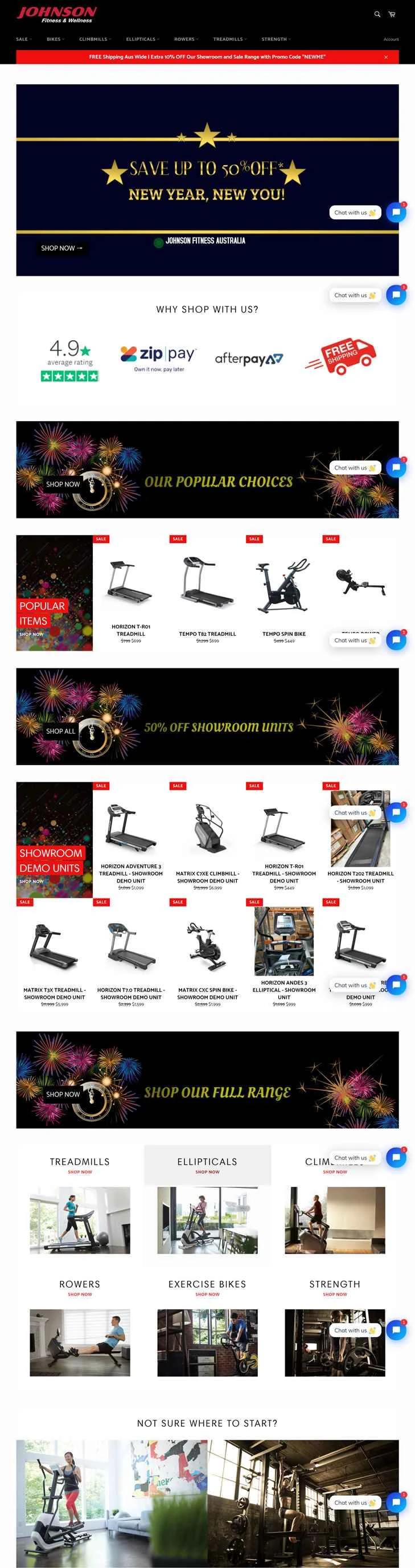 ジョンソンフィットネスオーストラリア：プレミアムフィットネス機器