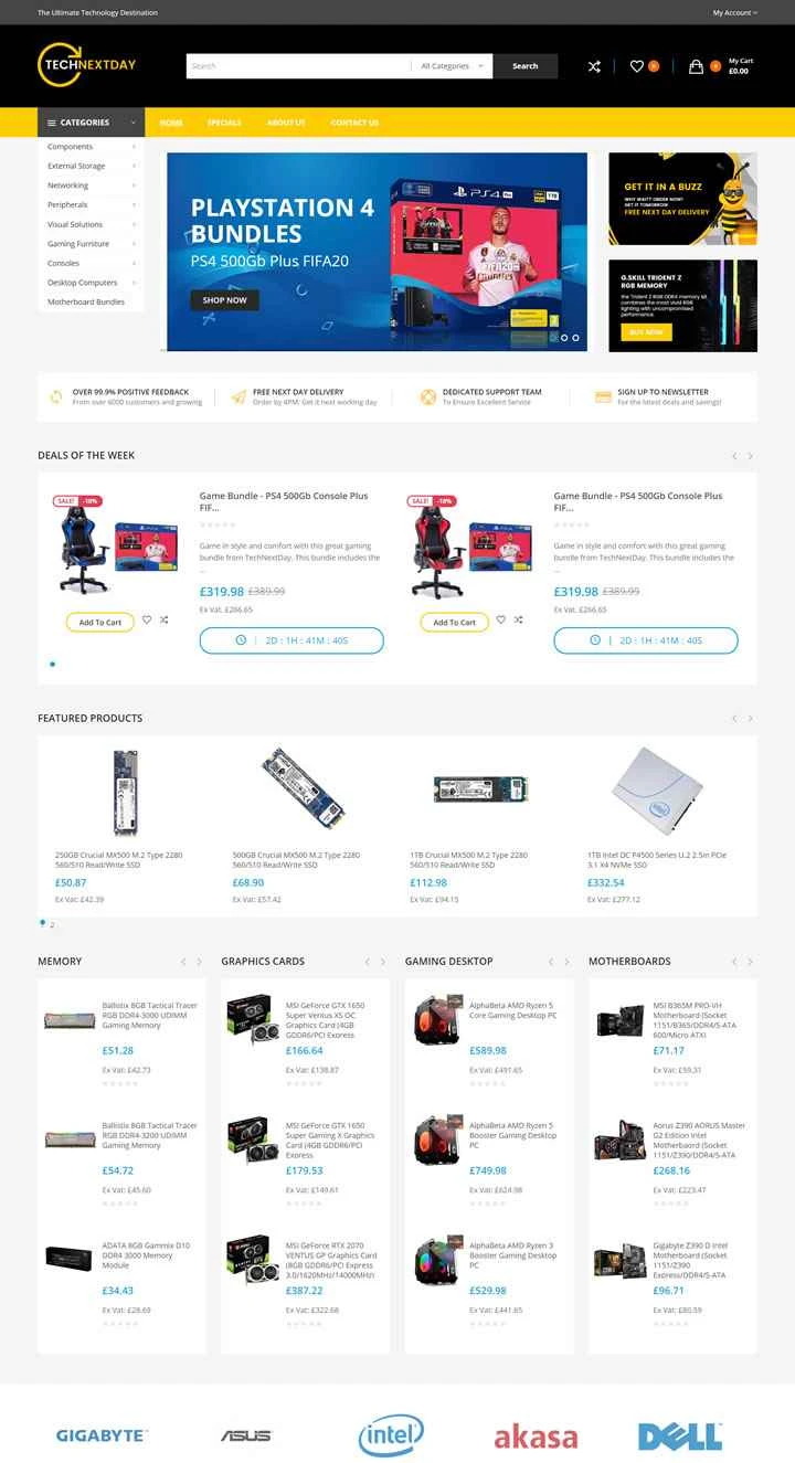 英国のコンピューターストア：Technextday