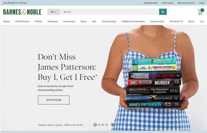 アメリカのオンライン書店、バーンズ・アンド・ノーブル