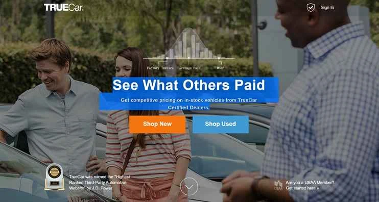 米国の自動車購入ウェブサイト「TrueCar」