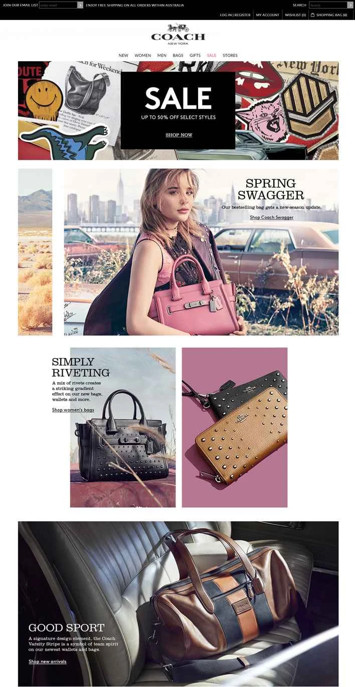 Coach Australia 公式サイト：有名なアメリカのファッションラグジュアリーブランド