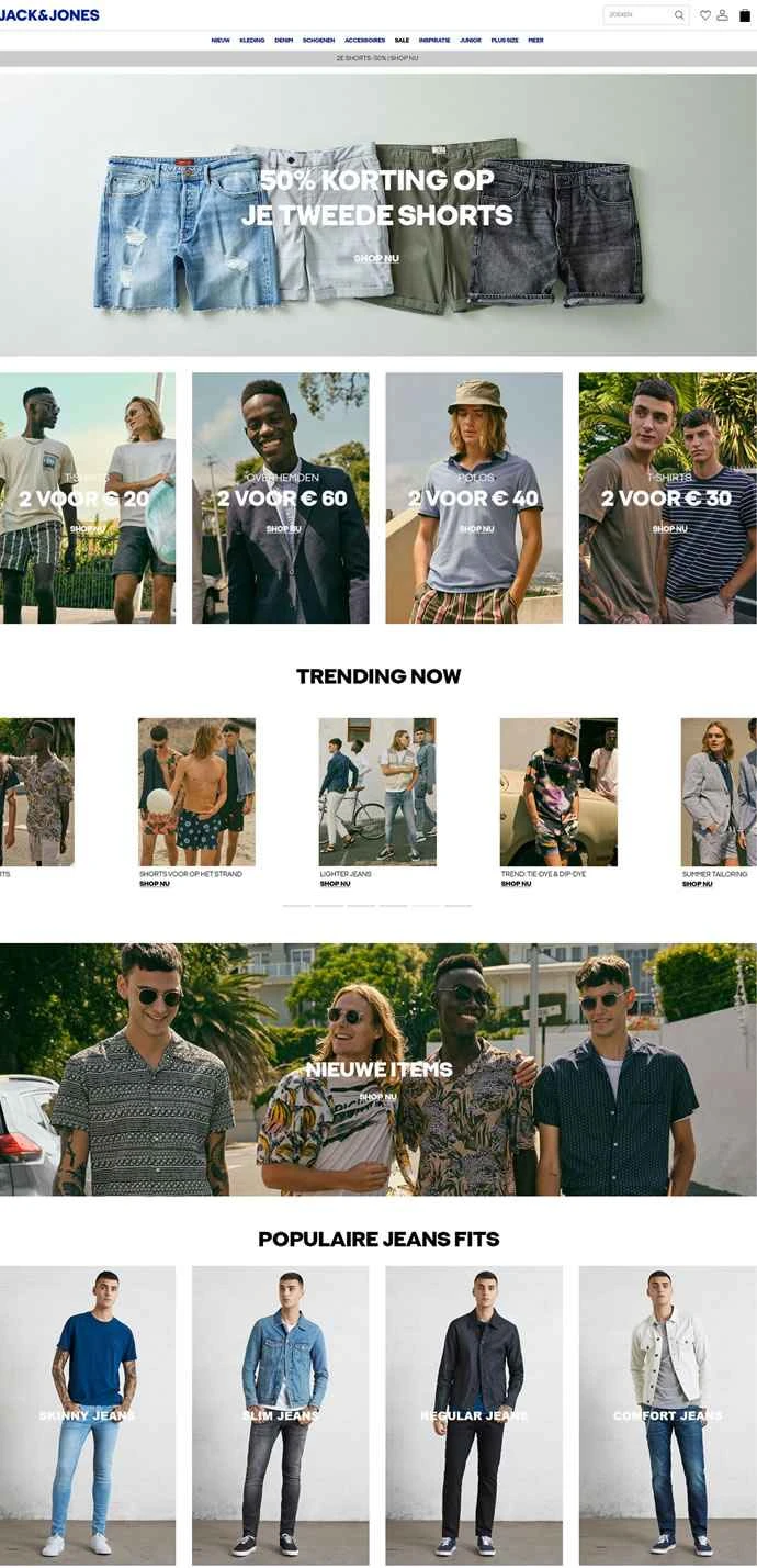 JACK & JONES オランダ公式サイト：メンズ衣料と靴