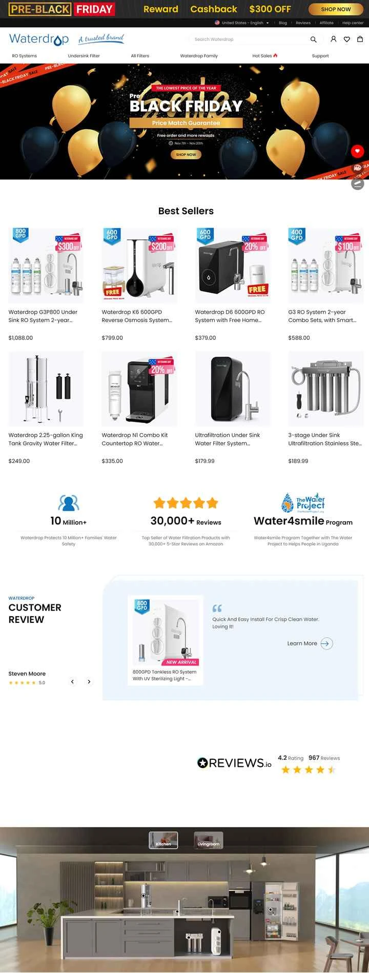 ウォータードロップ公式サイト：米国浄水業界のリーディングブランド