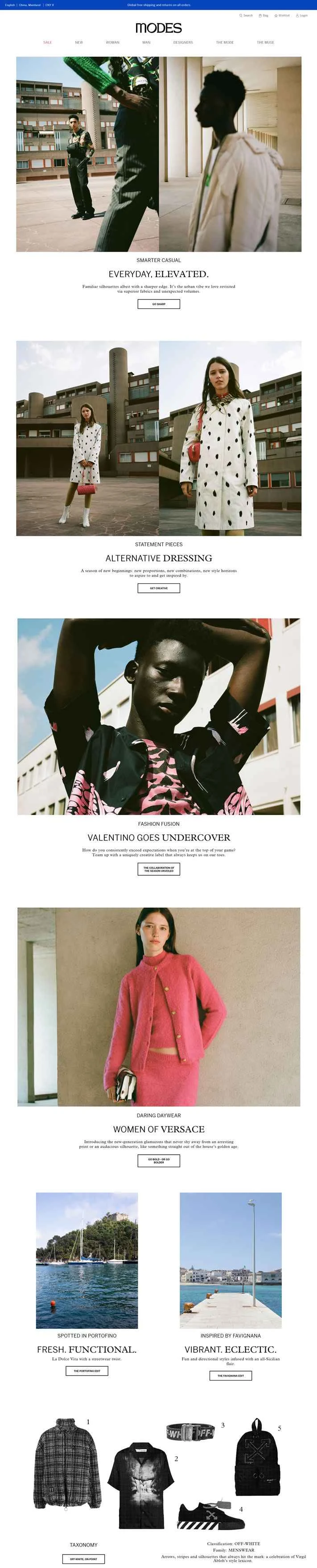 イタリアの高級Eコマースサイト「MODES」