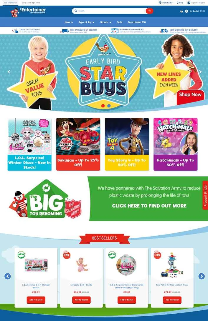 英国最大の独立系玩具小売業者、ジ・エンターテイナー