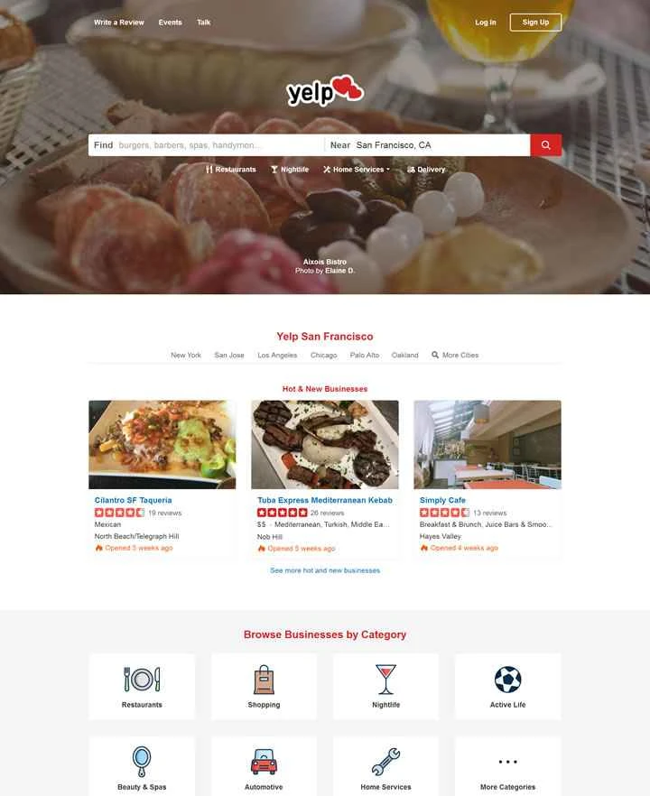 米国最大のレビューサイトYelp