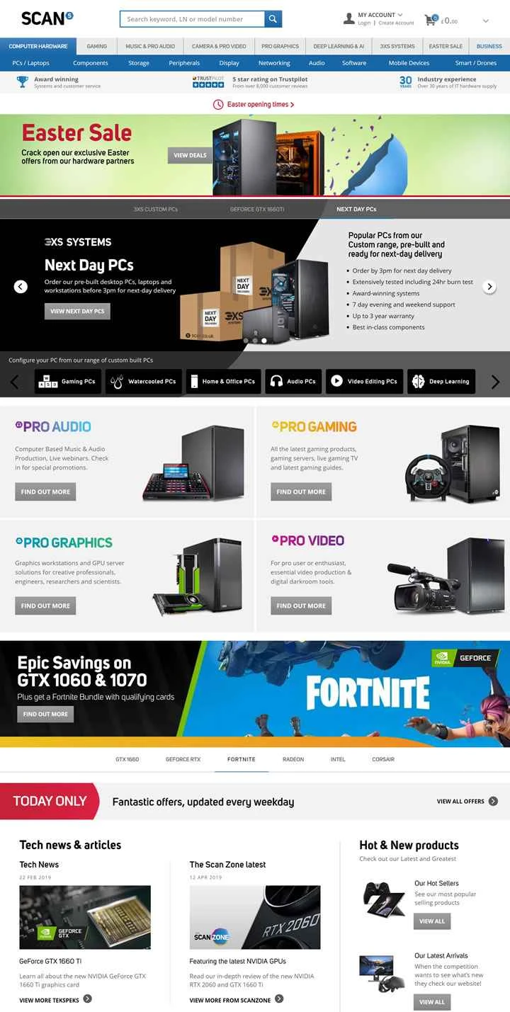 SCAN は、英国の PC コンポーネントおよびオンライン コンピュータ ストアです。