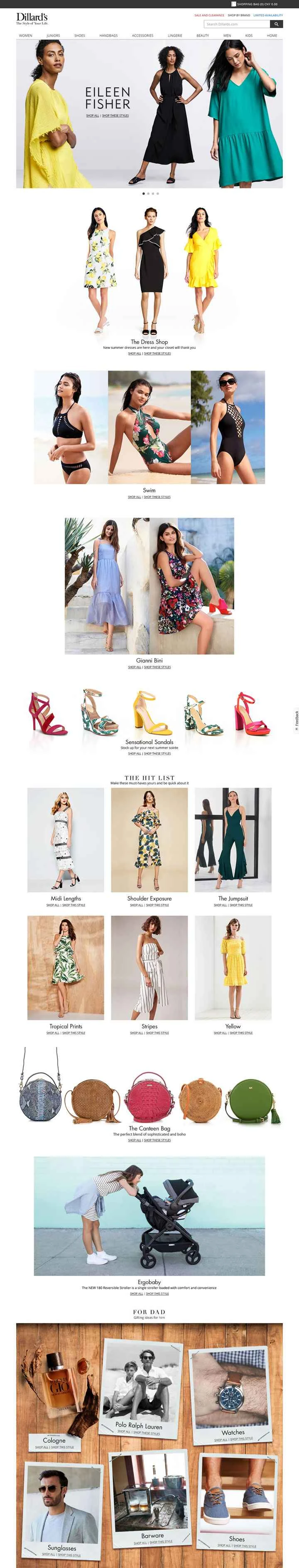 ディラードの公式サイト：Dillards.com