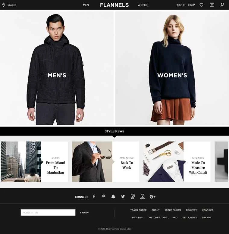 英国最大のオンライン高級品小売業者、フランネルズ