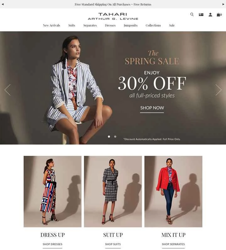 Tahari ASL 公式サイト: 高級デザイナー婦人服