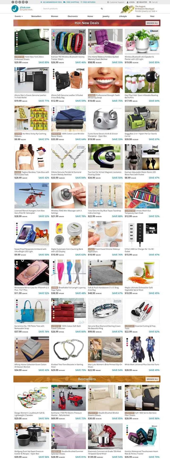 米国の割引ウェブサイトjClub