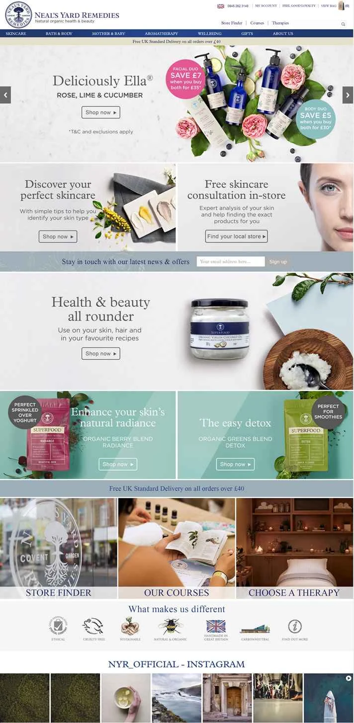 ニールズヤードレメディーズは、英国発のナチュラル＆オーガニック美容・スキンケアブランドです。