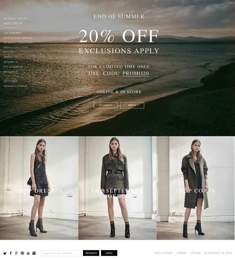 ALLSAINTS UK公式サイト：ロンドンのトレンドセッターとして台頭するブランド