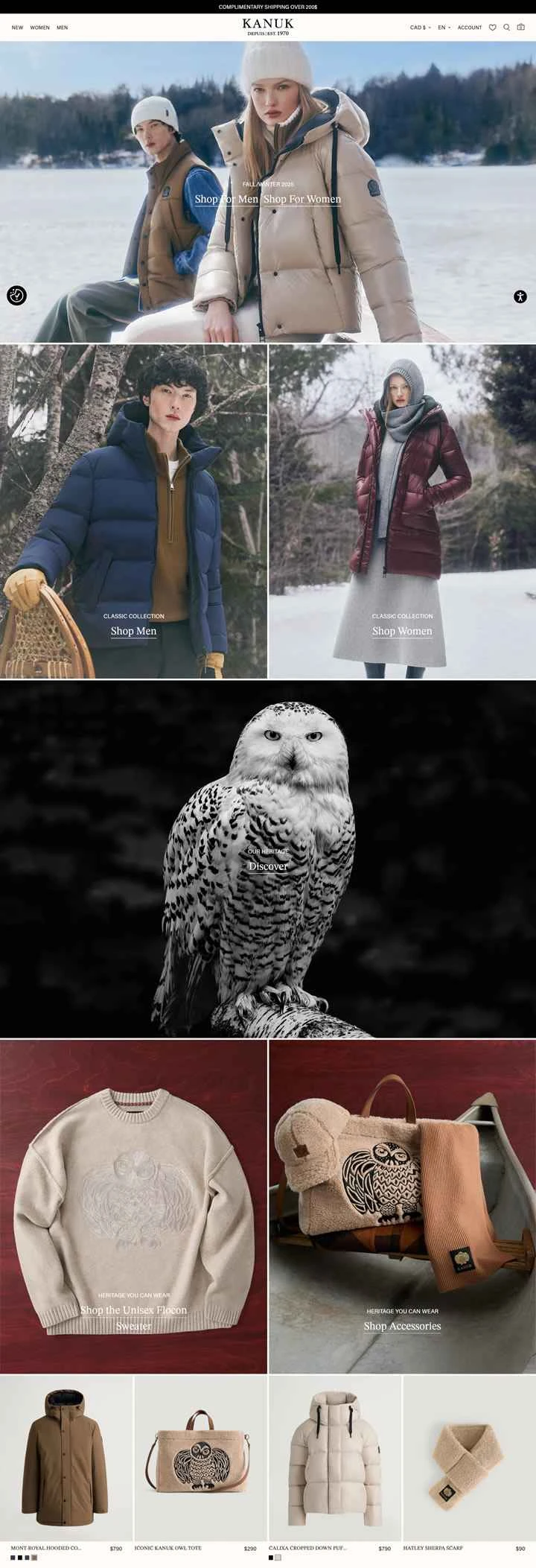 カナダのモントリオール発のコートブランド、Kanuk。