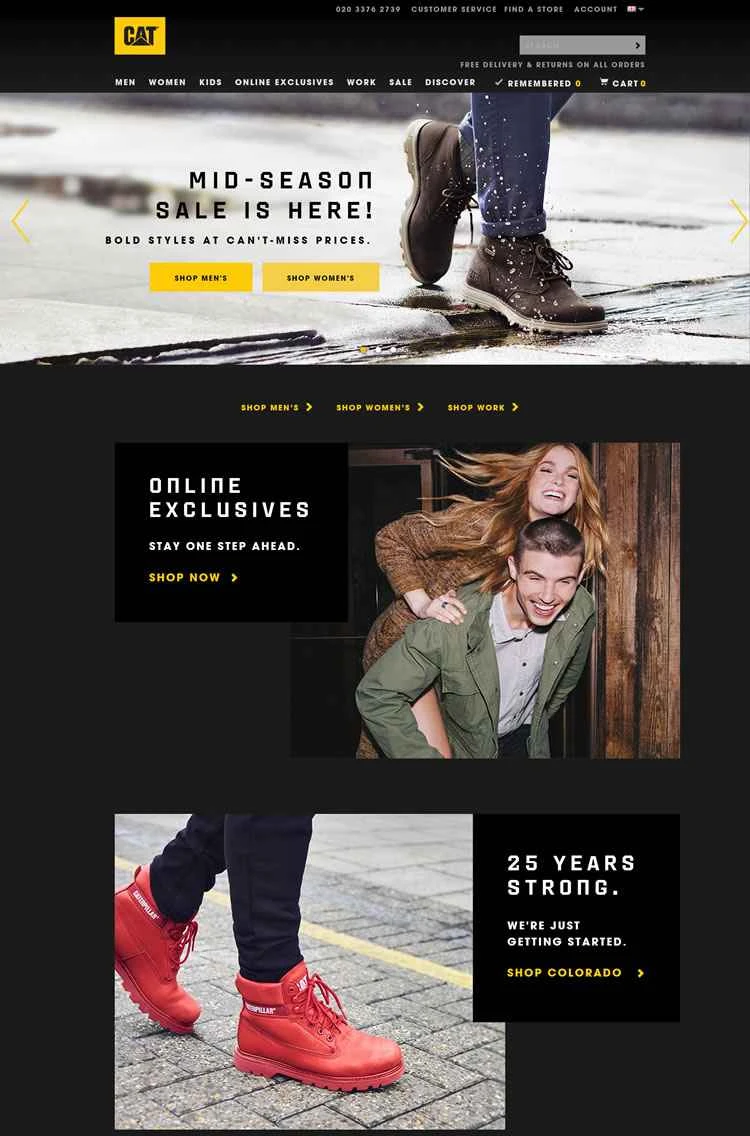 CAT Shoes UK 公式サイト: 丈夫で耐久性のあるブーツとシューズ