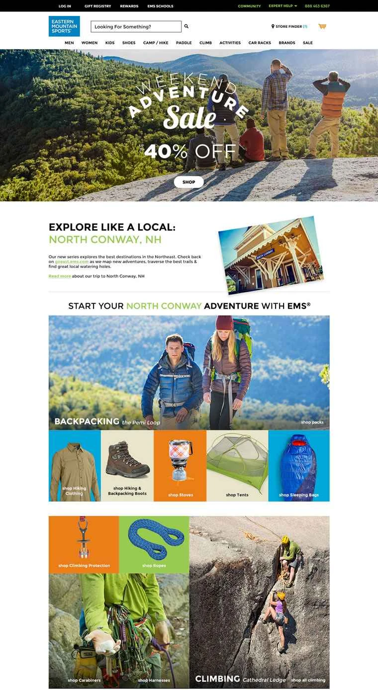 米国北東部のアウトドア用アパレルおよび用具の小売業者、ノースイースタン マウンテン スポーツ。