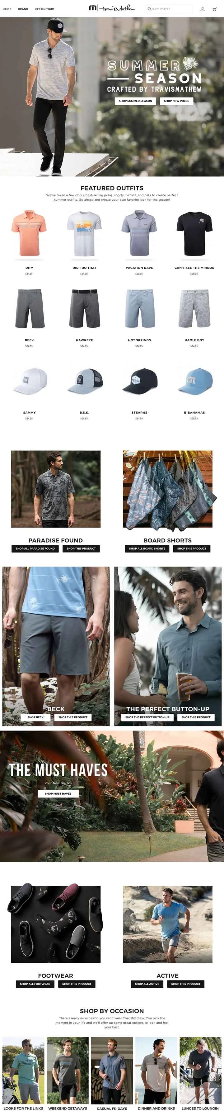 南カリフォルニアにインスパイアされた仕事と遊びのアパレル：トラヴィス・マシュー