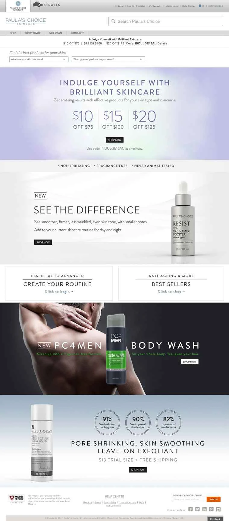 Paula's Choice Australia 公式ショッピングウェブサイト: Paula's Choice Australia