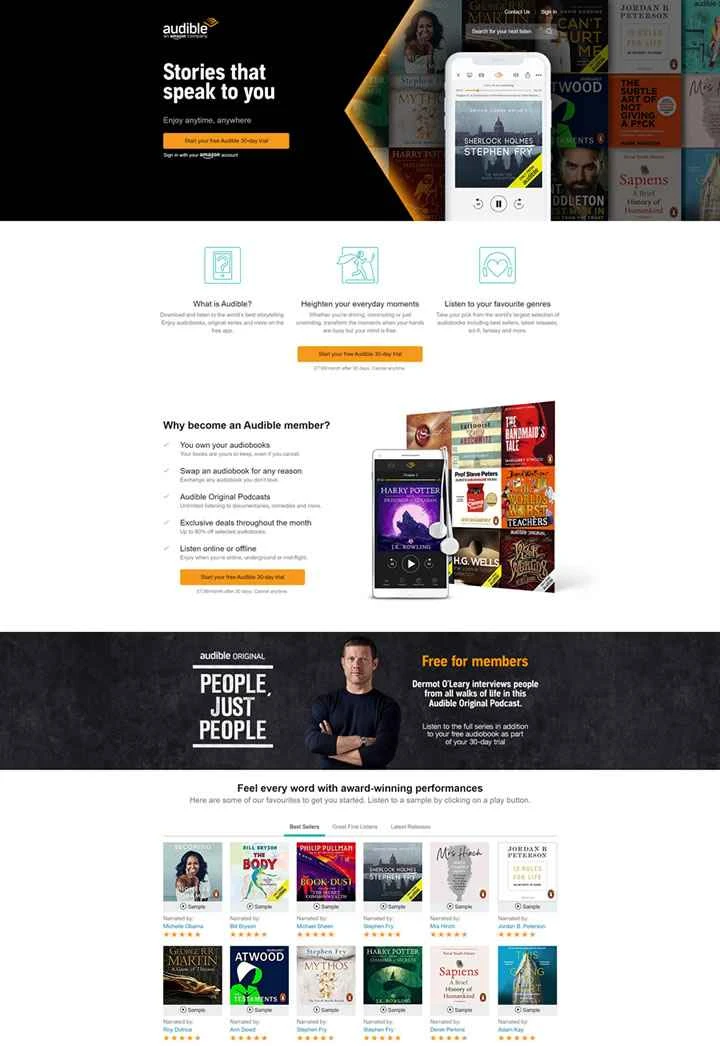 Audible UK: オーディオブック、30日間無料トライアル