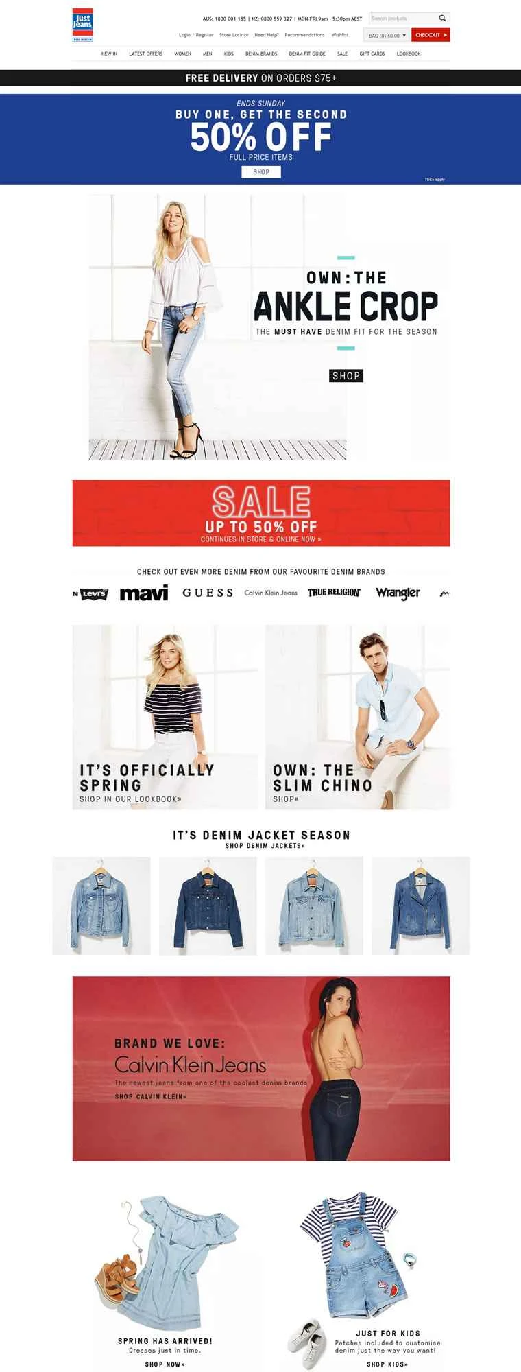 オーストラリアのジーンズショップ：Just Jeans