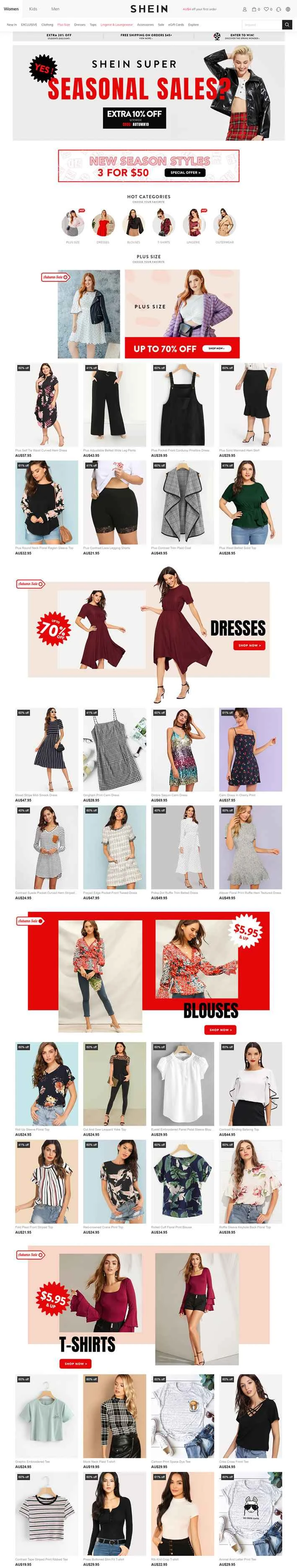 SHEIN オーストラリア: レディースファッションをオンラインで購入