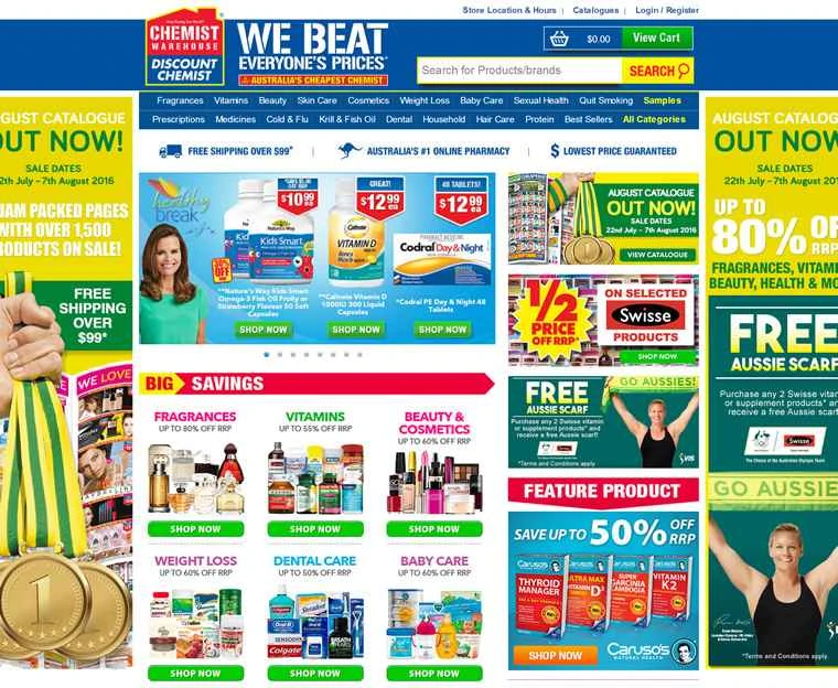 オーストラリアで最も安いオンライン薬局、Chemist Warehouse