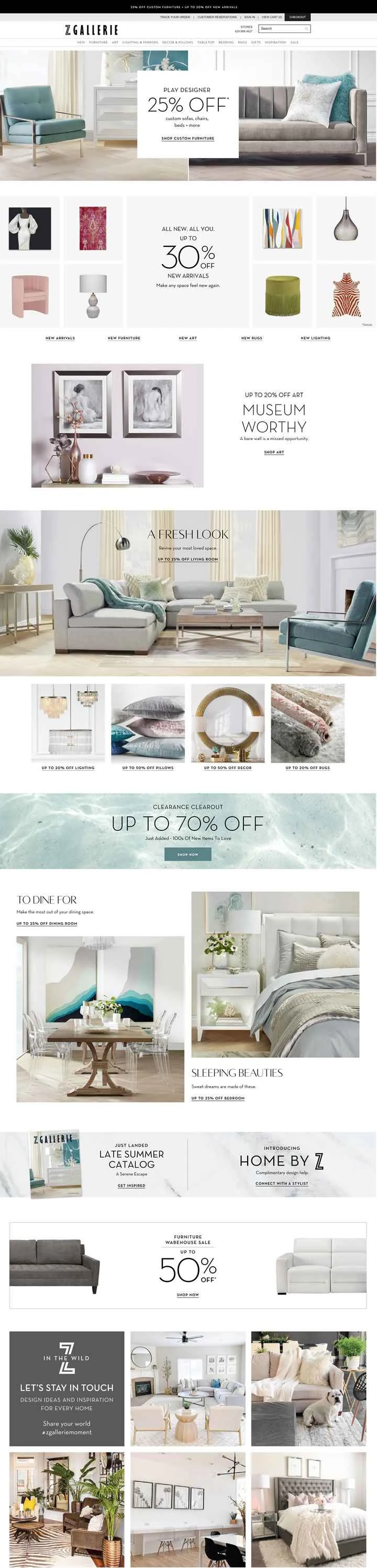 アメリカのホームデコレーションストア、Zギャラリー