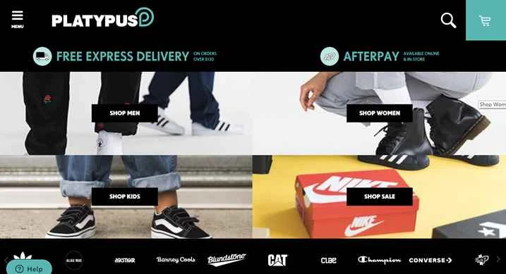 オーストラリアのスニーカーショップ：Platypus Shoes