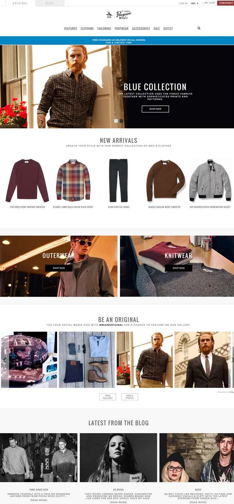 オリジナルペンギンUK公式サイト：有名アメリカンカジュアルファッションブランド