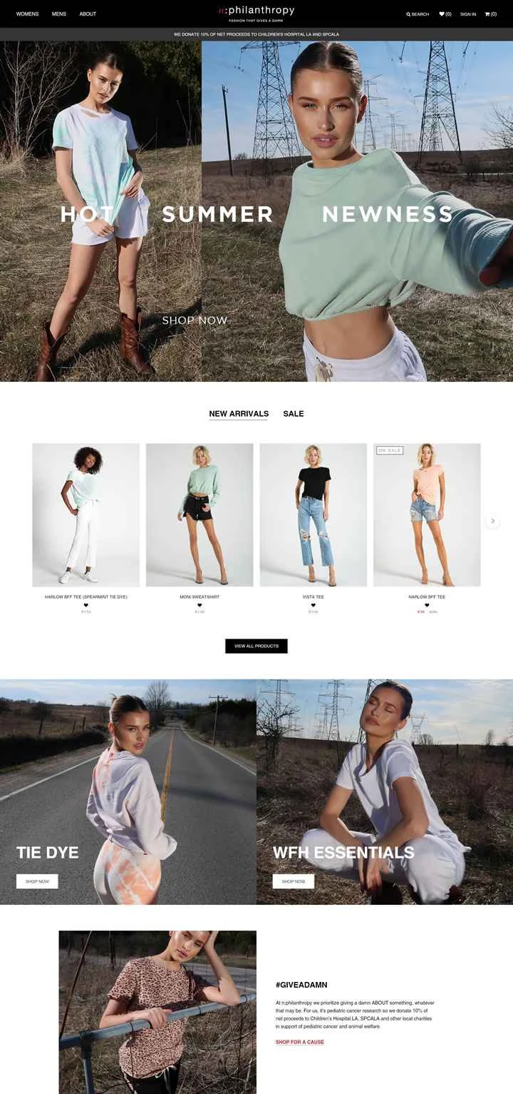 N:Philanthropy 公式サイト: 米国ロサンゼルス発のベーシッククロージング